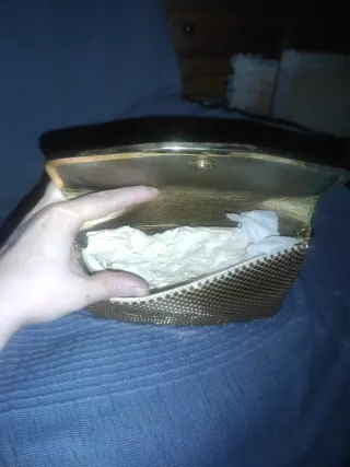 Bolso de fiesta metal dorado