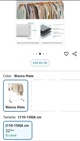 SONGMICS Burro Ropa con Ruedas, Perchero Burro