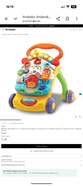 Andador VTech Correpasillos 2 en 1