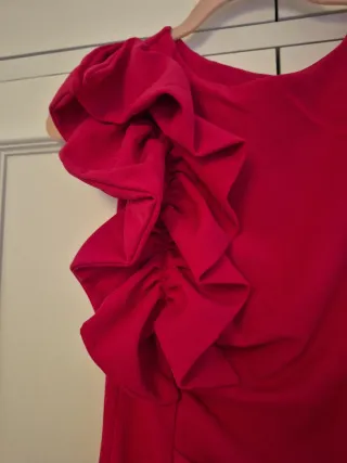 Vestido fiesta largo rosa fucsia