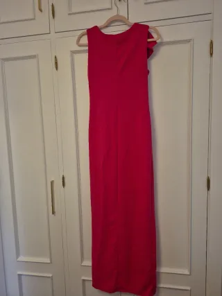Vestido fiesta largo rosa fucsia
