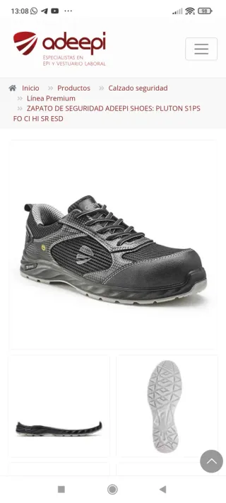 Zapatos de seguridad Adeepi negros premium nuevos