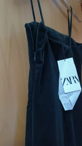 Vestido Terciopelo Verde Talla S