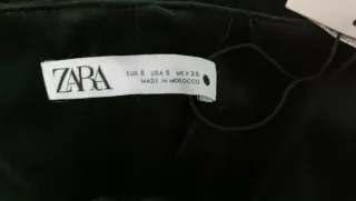 Vestido Terciopelo Verde Talla S