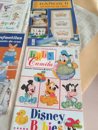 6 Revistas punto cruz e hilos sueltos