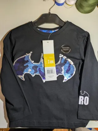 Maglietta Batman con paillettes reversibili