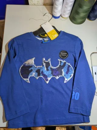 Maglietta Batman con paillettes reversibili