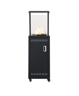 Estufa de gas exterior negra