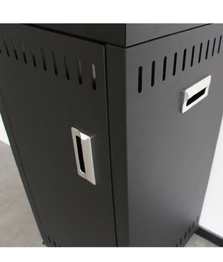 Estufa de gas exterior negra