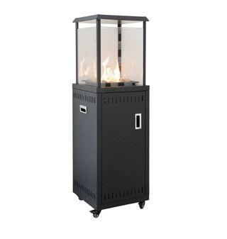 Estufa de gas exterior negra