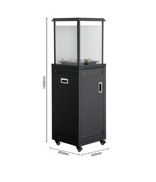 Estufa de gas exterior negra