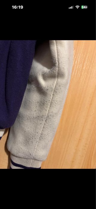 Chaqueta Zara Talla M Morado y Blanco