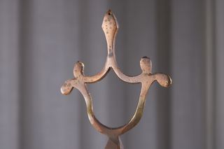 Lampada a olio fiorentina ottone inizi XX sec