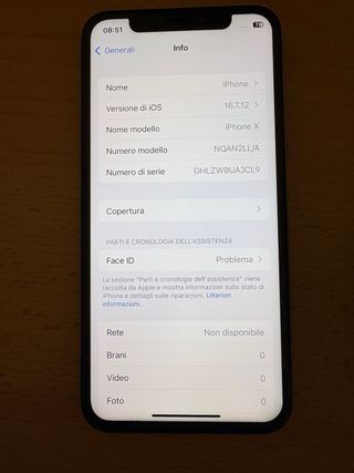 iPhone X 256GB bianco