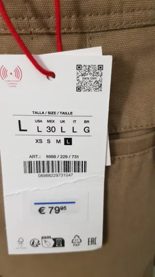 Zara SRPLS Falda Midi Nueva con Etiqueta