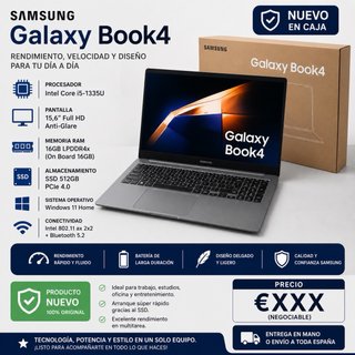 Samsung Galaxy Book4 portatile 15,6" i5 / 16GB / 512GB SSD - Nuovo