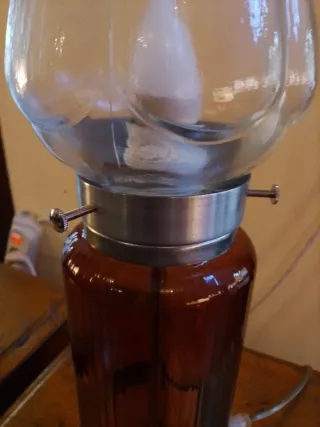 Lampada Doppia accensione Vetro e Metallo