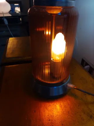 Lampada Doppia accensione Vetro e Metallo