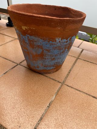 Maceta de terracota antigua