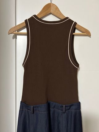 Vestido Midi Mujer Zara Agotado- Combinado Denim