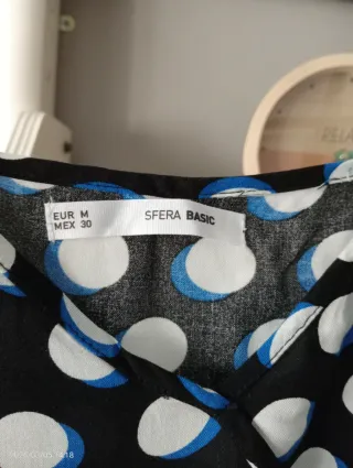 Vestido largo lunares tirantes V sin estrenar