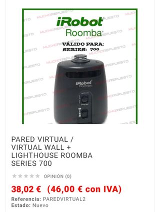 Pared Virtual iRobot Roomba serie 800