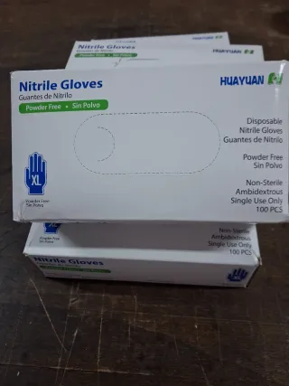 5 pacchi guanti nitrile XL azzurri 100 pz