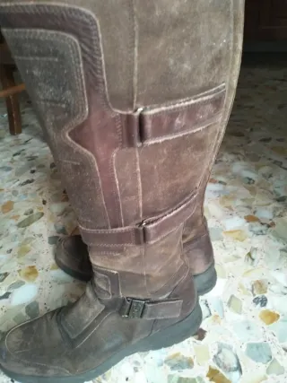 Stivali Nero Giardini in cuoio marrone