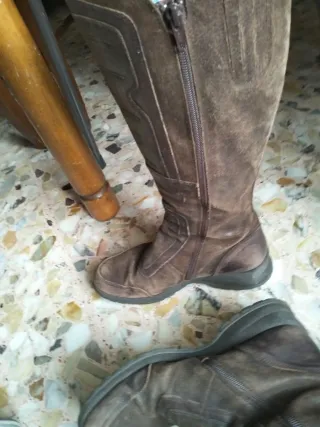 Stivali Nero Giardini in cuoio marrone