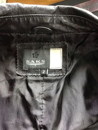 Cazadora cuero negra mujer