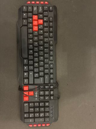 Teclado Gaming MS GAMING Negro y Rojo