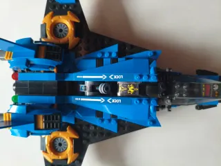 Nave Lego Ninjago Azul y Dorada