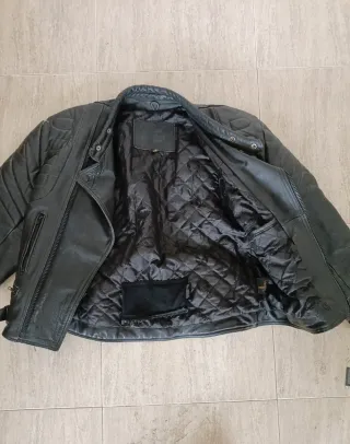 Motera cuero auténtico M Medidas indicadas en foto