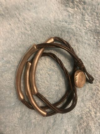 Pulsera 1 de 50 Cuero y Plata