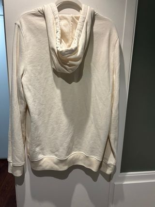 Sudadera Hollister Beige/Blanca con Cremallera