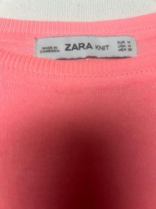 Jersey fino Zara color coral