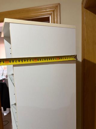 Armario auxiliar lavabo blanco cristal