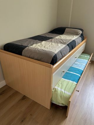 Cama nido juvenil con cajones