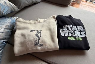 Sudaderas chico beige y negra