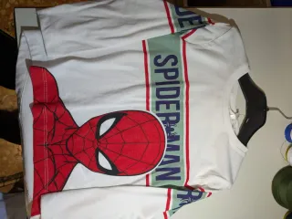 Maglietta Spiderman Marvel Bambino Azzurra