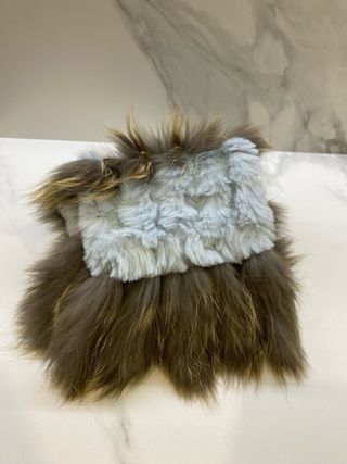 Bufanda pelo zorro y conejo. Largo 1,40x0,17