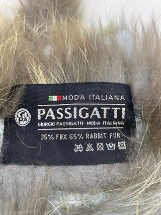 Bufanda pelo zorro y conejo. Largo 1,40x0,17