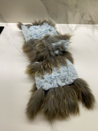 Bufanda pelo zorro y conejo. Largo 1,40x0,17