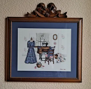 Cuadro Punto de Cruz Costurero