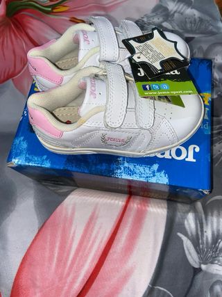 Bambas niña Joma blancas y rosas talla 23