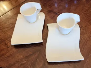 2 Tazas y Platos Porcelana Villeroy & Boch