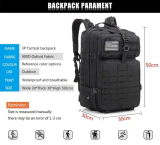 Mochila Táctica 50L Impermeable