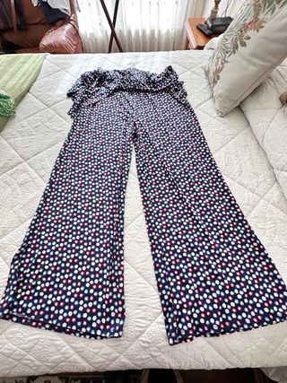 Mono largo estampado lunares con lazada