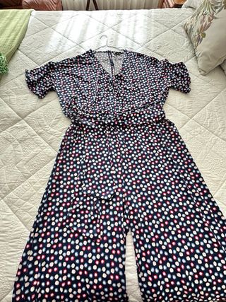 Mono largo estampado lunares con lazada