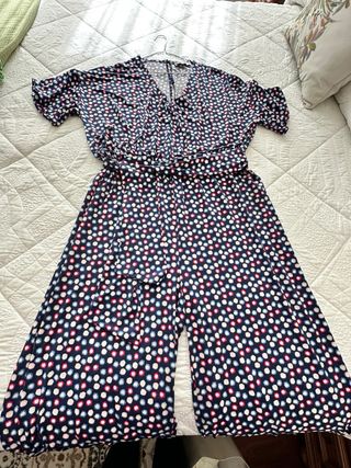 Mono largo estampado lunares con lazada